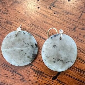 Elegant Green Marble-Look Earrings